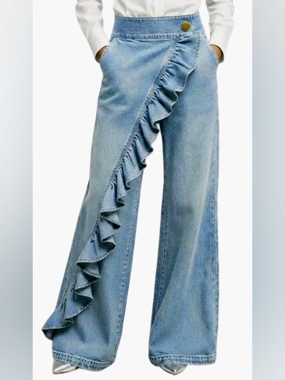 ~~Asymmetrical👖Ruffle Jeans~~